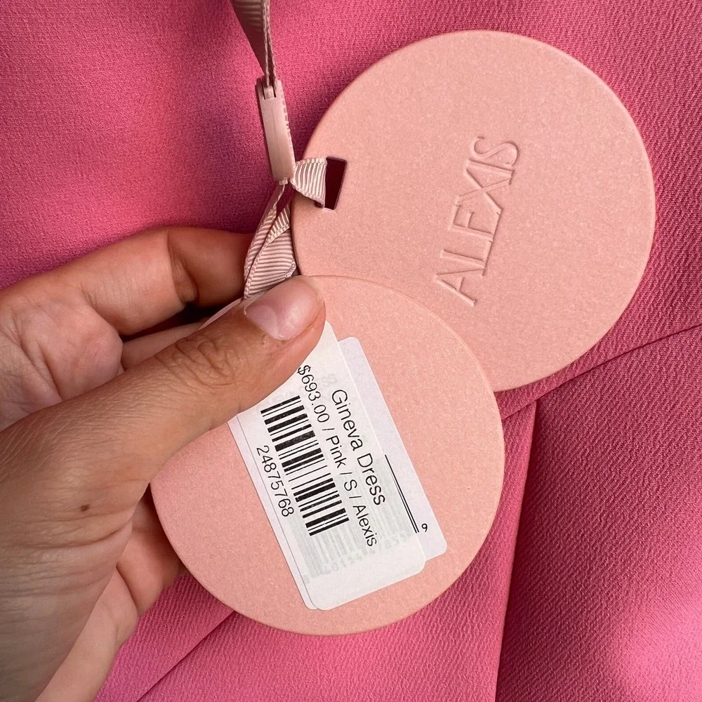 NWT Alexis 'Gineva' Sleeveless Square-Neck Opera Pink Mini Dress Size S - Picture 6 of 8